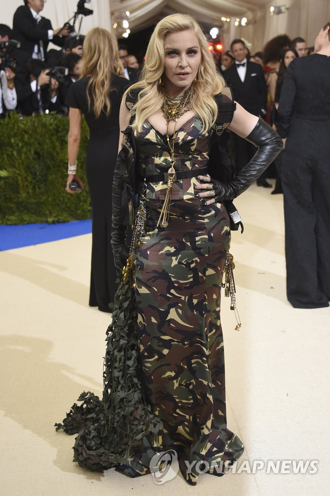 ▲ Madonna attends The Metropolitan Museum of Art's Costume Institute benefit gala celebrating the opening of the Rei Kawakubo/Comme des Garçons: Art of the In-Between exhibition on Monday, May 1, 2017, in New York.