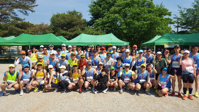 ▲ 제12회 전국 푸른숲길 달리기 대회에 최다 참가팀으로 등록된 인천서구육상연맹 회원들.