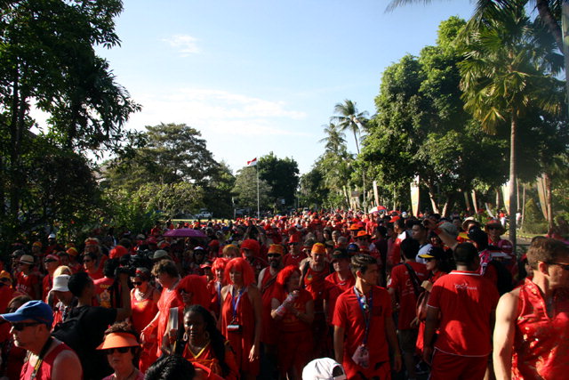 ▲ 지난해 인도네시아 발리에서 열린 해쉬대회  ‘레드 드레스런’ 모습