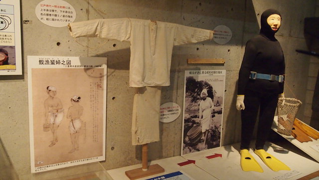 ▲ 미에현 토바시의 바다의박물관은 아마의 역사,현황,도구들을 상세하게 전시해 놓았다.