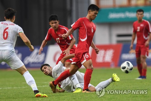 ▲ 북한 U-23 축구대표팀의 경기 모습