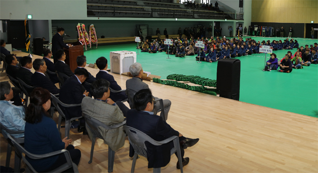 ▲ 양양군 축산인 한마음대회(조합장 이양중)가 17일 국민체육센터에서 개최됐다.