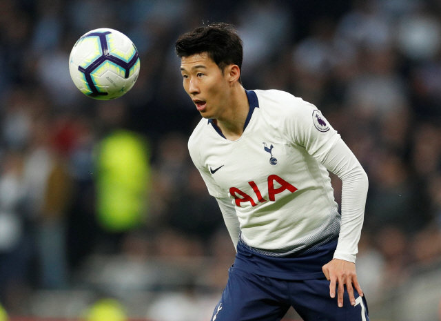 ▲ Soccer Football - Premier League - Tottenham Hotspur v Brighton &amp; Hove Albion - Tottenham Hotspur Stadium, London, Britain - April 23, 2019  Tottenham&lsquo;s Son Heung-min  Action Images via Reuters/John Sibley  EDITORIAL USE ONLY. No use with unauthorized audio, video, data, fixture lists, club/league logos or &ldquo;live&rdquo; services. Online in-match use limited to 75 images, no video emulation. No use in betting, games or single club/league/player publications.  Please contact your account representative for further details.