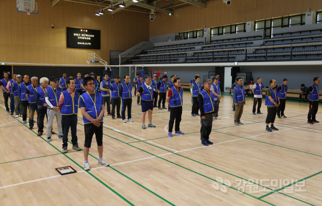 ▲ 양양군 개인택시 가족체육대회가 23일 국민체육센터에서 열렸다.