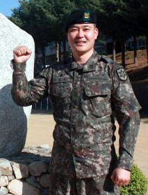 ▲ 인제 주둔 육군 12사단 독수리연대 의무중대 김선길 상사.