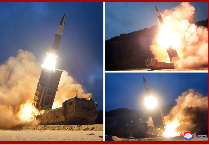 ▲ 사진은 지난 10일 북한이 함흥에서 발사한 발사체의 모습. 2019.8.16