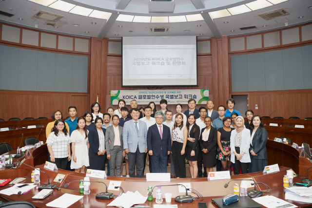 ▲ 한림대는 19일 교내 국제회의실에서 한국어교사 양성과정 연수생환영식을 가졌다.