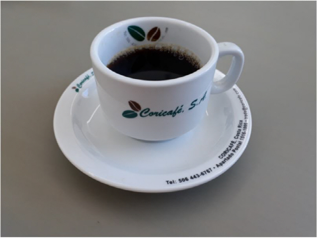 ▲ 코스타리카 카페에서 제공하는 커피.