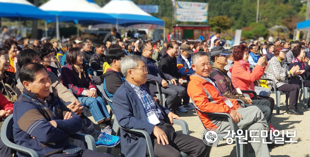 ▲ 홍천 오안초교 동문체육대회가 19일 모교운동장에서 전명준 동문회장을 비롯한 동문 500여명이 참석해 열렸다.