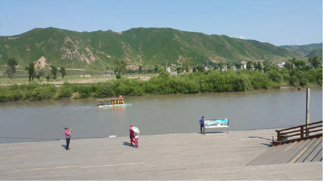 ▲ 북한과 중국의 국경을 가로지르는 두만강