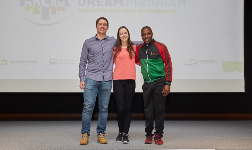 ▲ 동계스포츠 선수로 활약하고 있는 2020 드림프로그램에 참가한 홈커밍 참가자 3명의 모습.