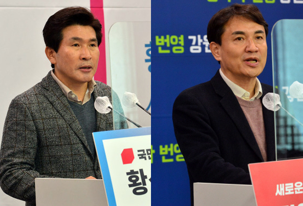 (왼쪽부터) 황상무 전 앵커, 김진태 전 국회의원
