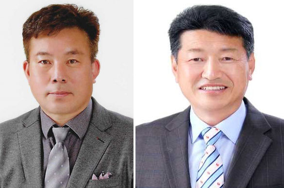 ▲ (왼쪽부터) 박귀남 의장, 김선묵 부의장