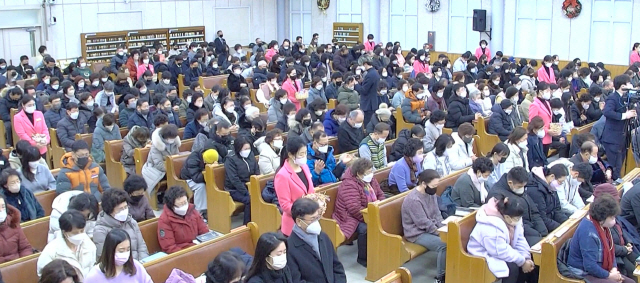 ▲ 순복음 춘천교회 송구영신 예배