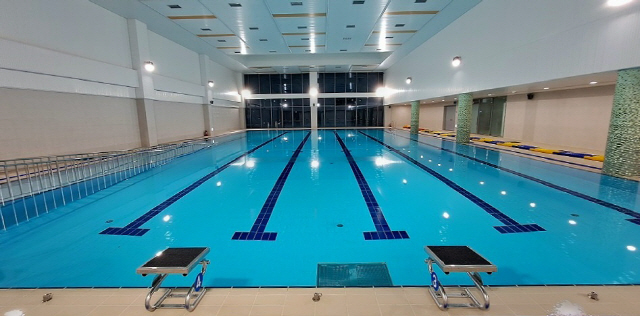 ▲ 동해시 갯목길 114-5(구미동)에 건립된 해오름스포츠센터 실내수영장 모습.