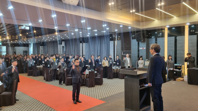 ▲ 강원특별자치도건축사회는 21일 강릉 세인트컨벤션웨딩에서 ‘제57회 정기총회’를 개최했다.