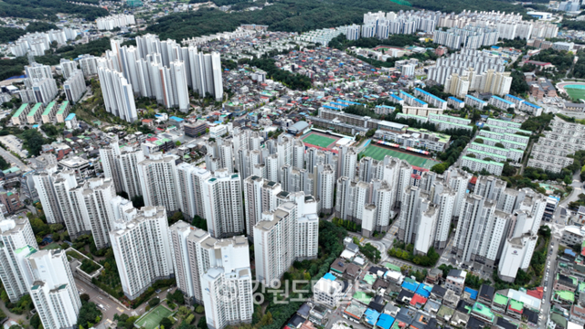 ▲ 강원 춘천시 아파트 밀집 지역. 강원도민일보 자료사진 