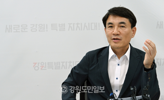 ▲ 김진태 도지사 기자간담회