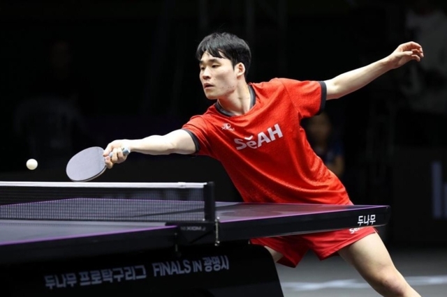 ▲ 한국 탁구 국가대표팀 장우진. 한국프로탁구연맹 제공