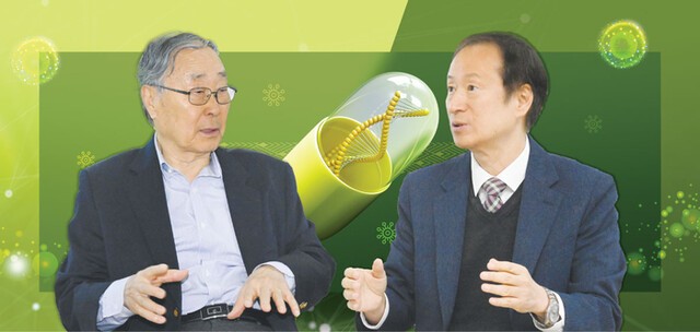 ▲ 대담=△신승일 박사(사진 왼쪽) △정연호 스크립스코리아항체연구원장(사진 오른쪽)