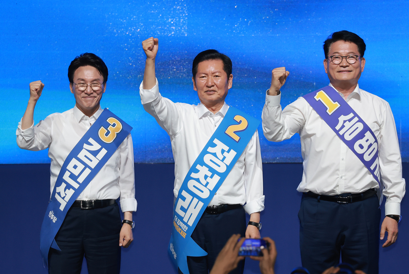 강원도민일보 속보: 김민석, 호남서 57.54% 득표하며 정청래 24.8%p 차로 격파