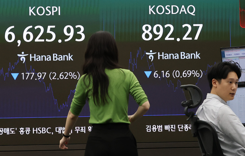 삼성 '분기익 100조'에도... 코스피, 美금리·셀온 충격에 2.6% 털썩