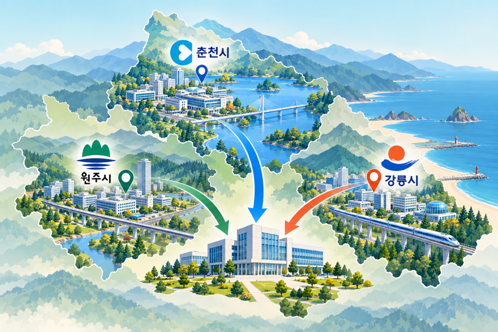 춘천·원주·강릉, 특구 본부 유치전 가열 - 뉴스 썸네일 이미지